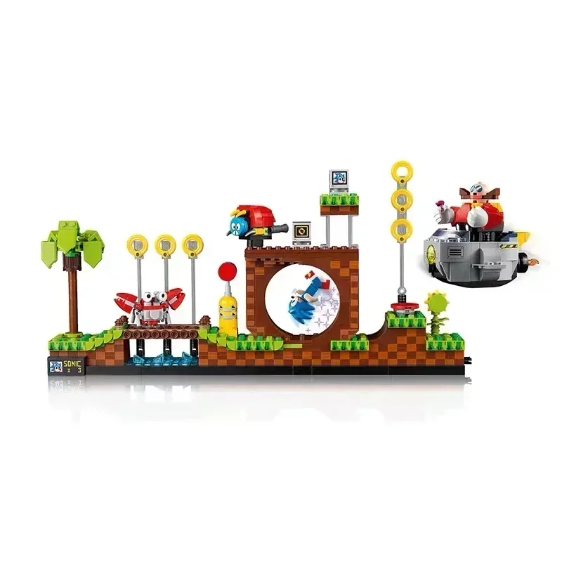 New Ideas Compatible 21331 1125pcs Pop Game Green Hill Zone Model Building Set Block Bricks Kits Toys For Children Boy Gift