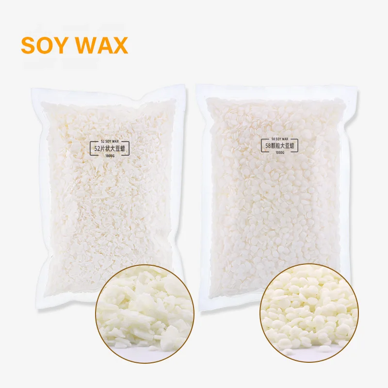 

Candle Wax Natural Soybean Wax For DIY Candle Making Supplies Waxed Candles Wicks Material Handmakde Gift Christmas 500/1000g