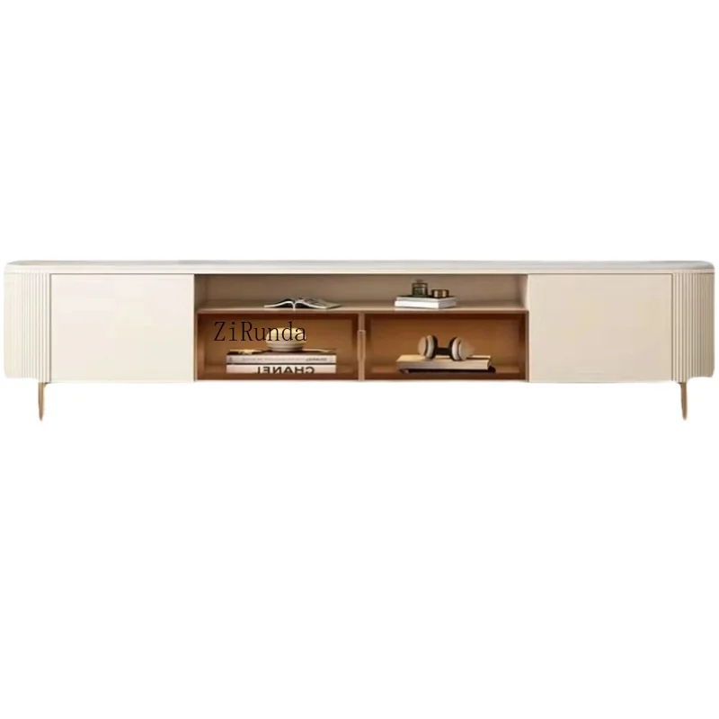 Light luxury horse block board coffee table TV cabinet combination small apartment modern simple living room coffee table
