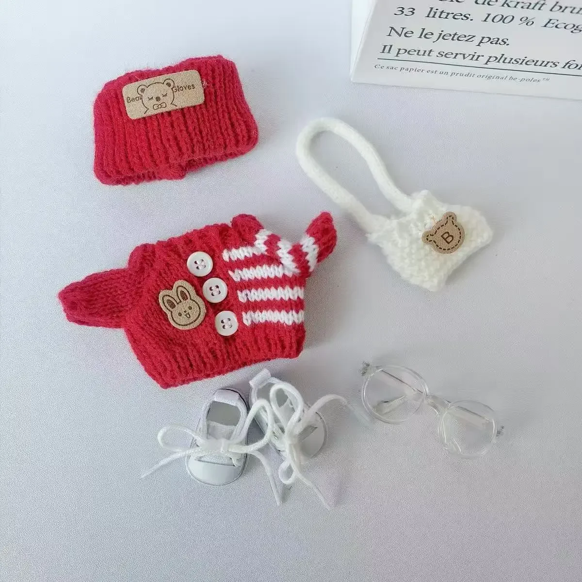Mini Plush Doll Clothes Outfit Accessories for 17cm Labubu V1 V2 and Multiple Series - The Perfect Attire for Your Doll