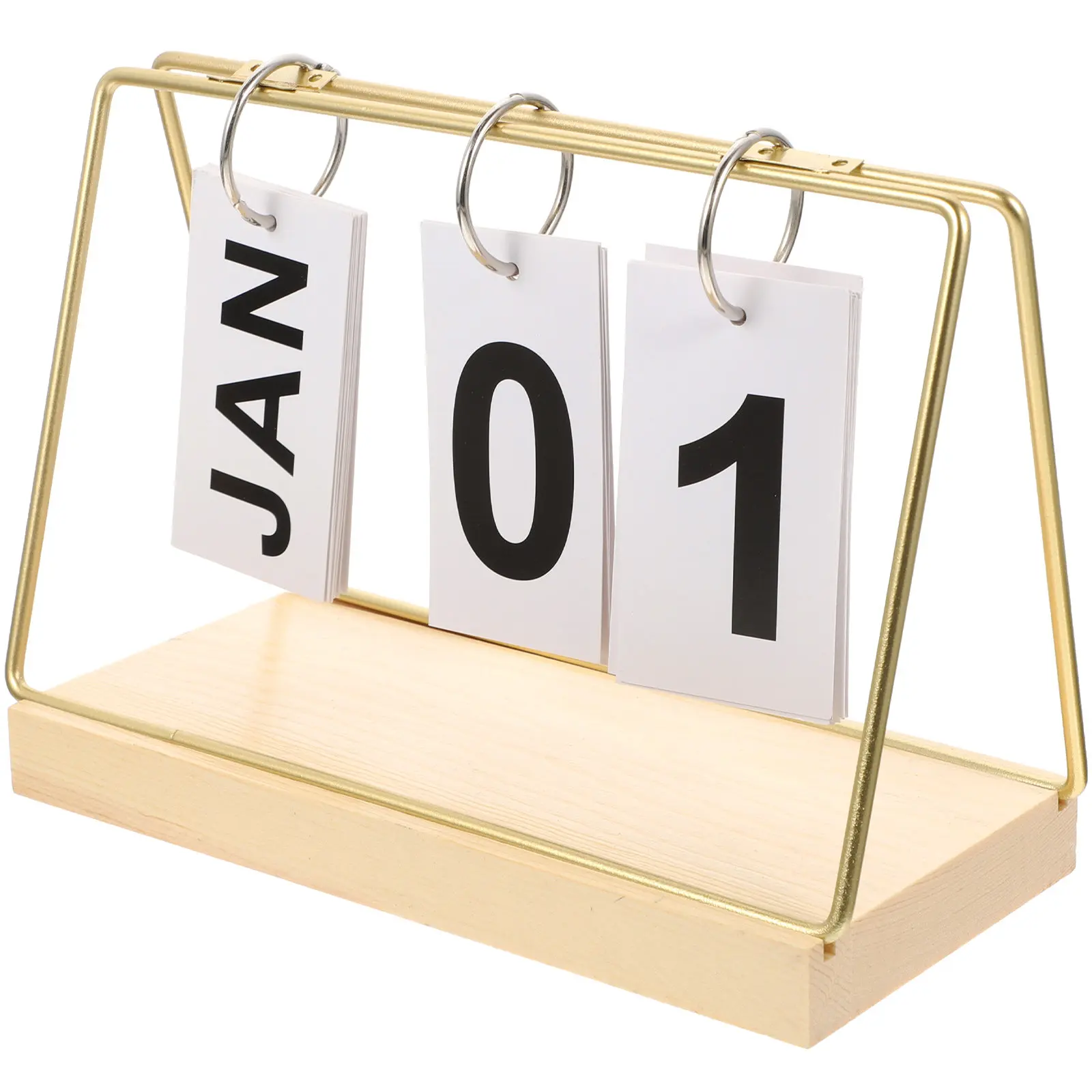 

Block Calendar for Desk Wooden Countdown Calendar Easy to Use Manual Rotation Compact Design Home Office Decoration Tabletop