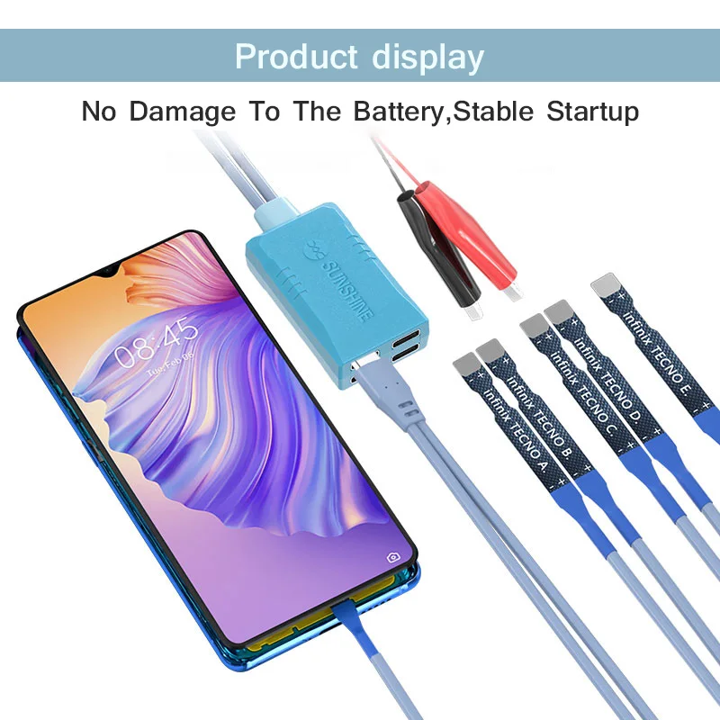 Sunshine SS-905G Transsion Only Power Boot Kabel Set Pak Voor Tecno Itel Infinix Met Uitbreiding Ontwerp Power-On Flexibele Kabel