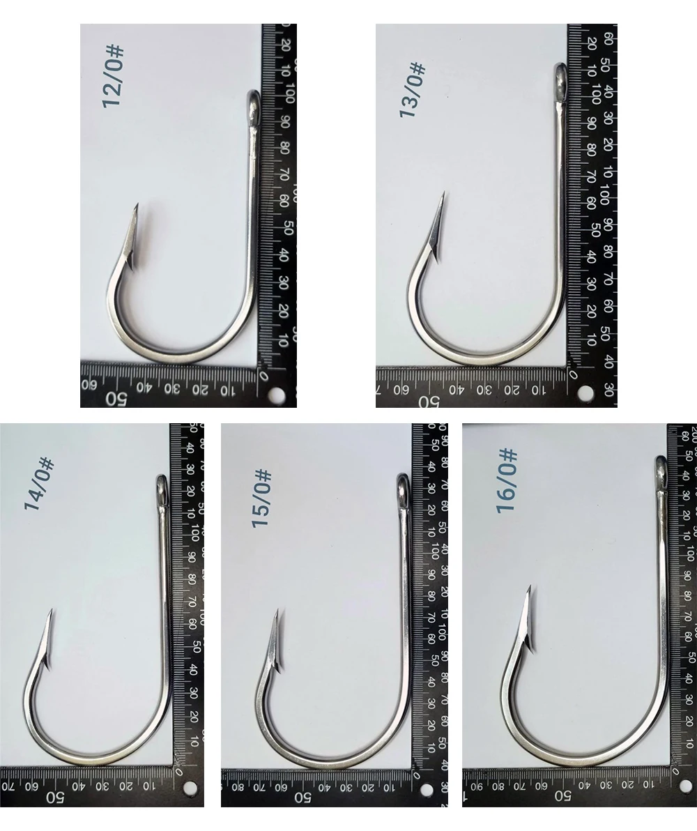 ICERIO Saltwater Anti Corrosion Stainless Steel Big Game Fishing Hooks Fish Tuna Bait Fishhooks Large hook Size 5/0 to 13/0 - AliExpress 18 ICERIO Saltwater Anti Corrosion Stainless Steel Big Game Fishing Hooks Fish Tuna Bait Fishhooks Large hook Size 5/0 to 13/0 - AliExpress 18