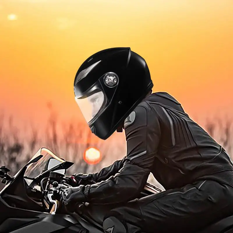 Full Face Motorcycle Hat Full Face Head Cover For Warm Riding Motorcycle Head Cover With Clear Visor For Shopping Commuting Dail