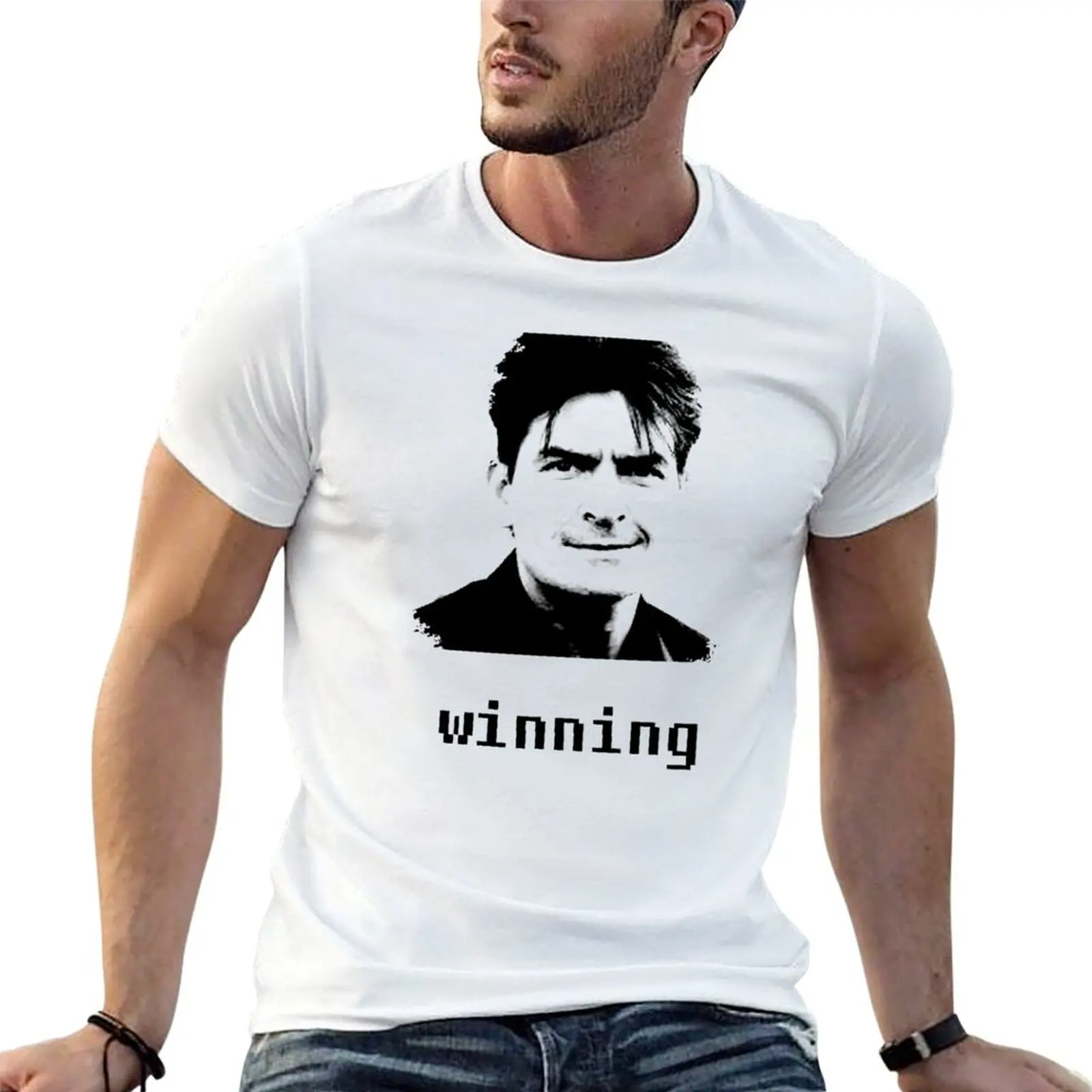 Charlie Sheen Winning T-Shirt Fashion Casual Short Sleeve Top