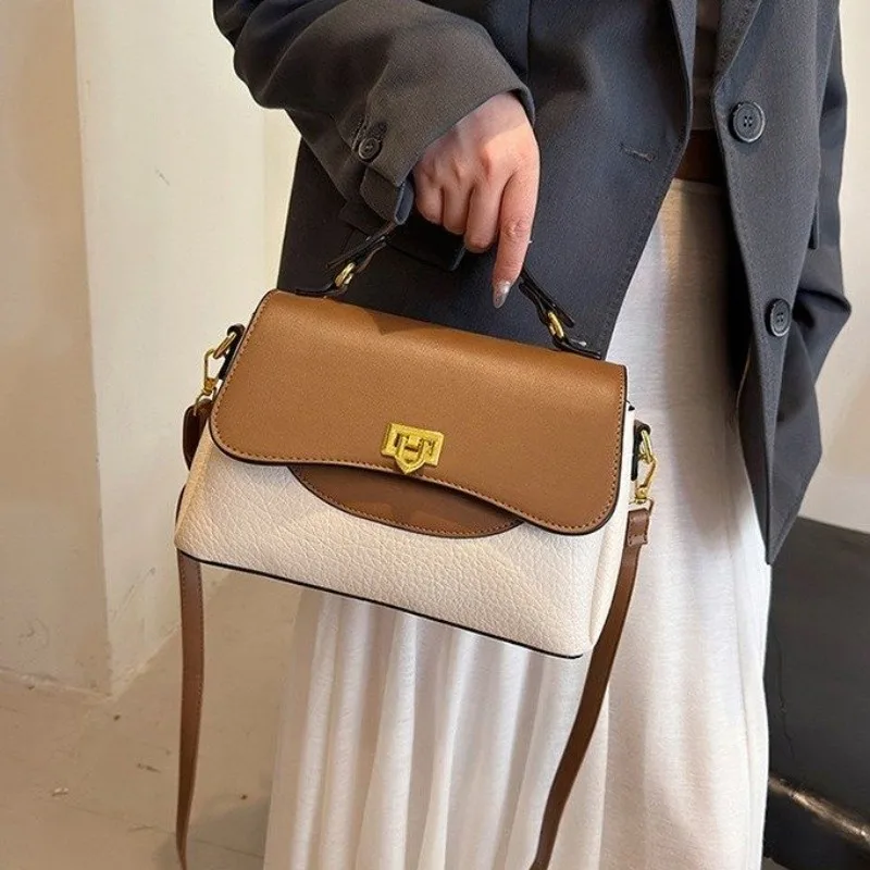 Stylish Classic Diaper Bag For Women Designer Crossbody Handbag Luxury Minimalist Vintage Large Capacity Leather Tote Bag