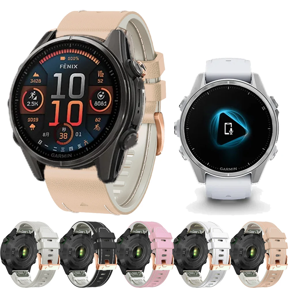 Para Garmin Fenix 7S Pro 6S 5SPlus correa de reloj pulsera mujer Quickfit 20mm pulsera de liberación rápida Fenix 8 43mm/Descent Mk2S