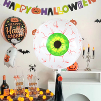 1/3pcs 22inch Halloween Horror Eyeball Balloons Giant Eyeball Helium Foil Balloon Halloween Theme Party Outdoor Decoration