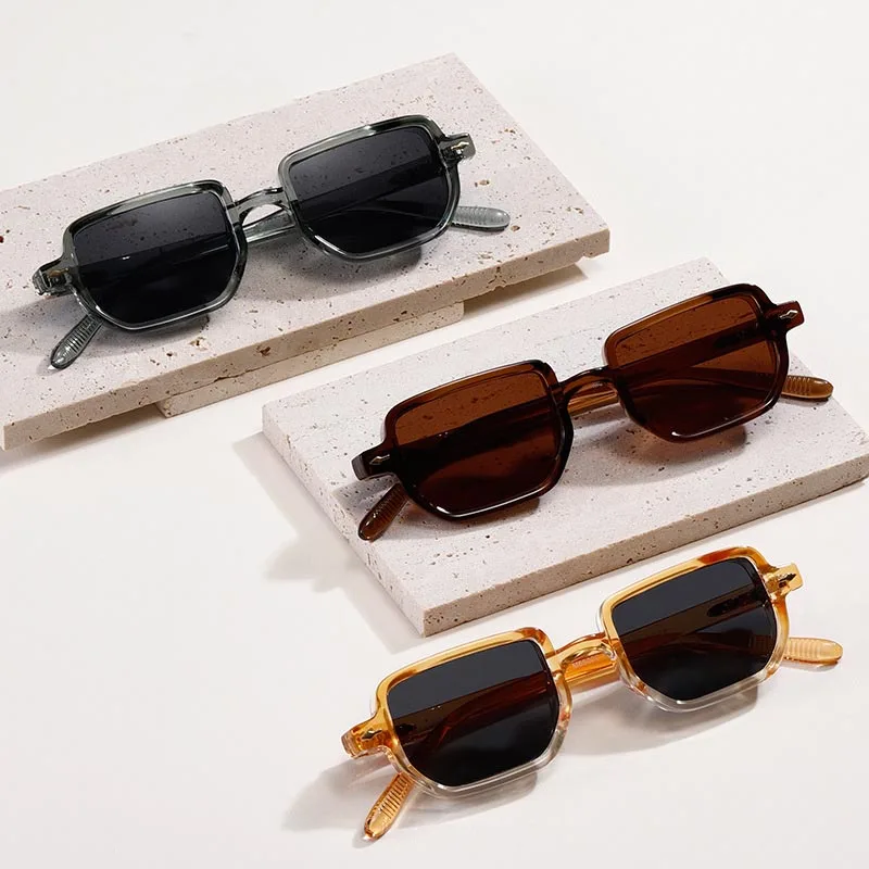 Rectangle Sunglasses Women Men Candy Color Sun Glasses Ins Street Party Eyeglasses for Shopping Beach Eyewears