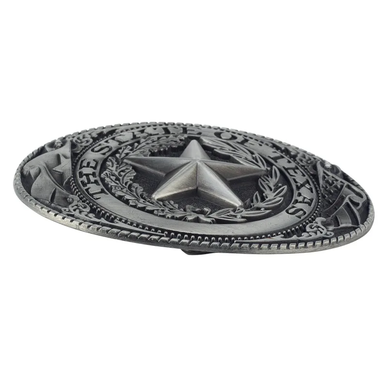 Texas Bandeira Belt Buckle, Padrão Cinco Estrelas