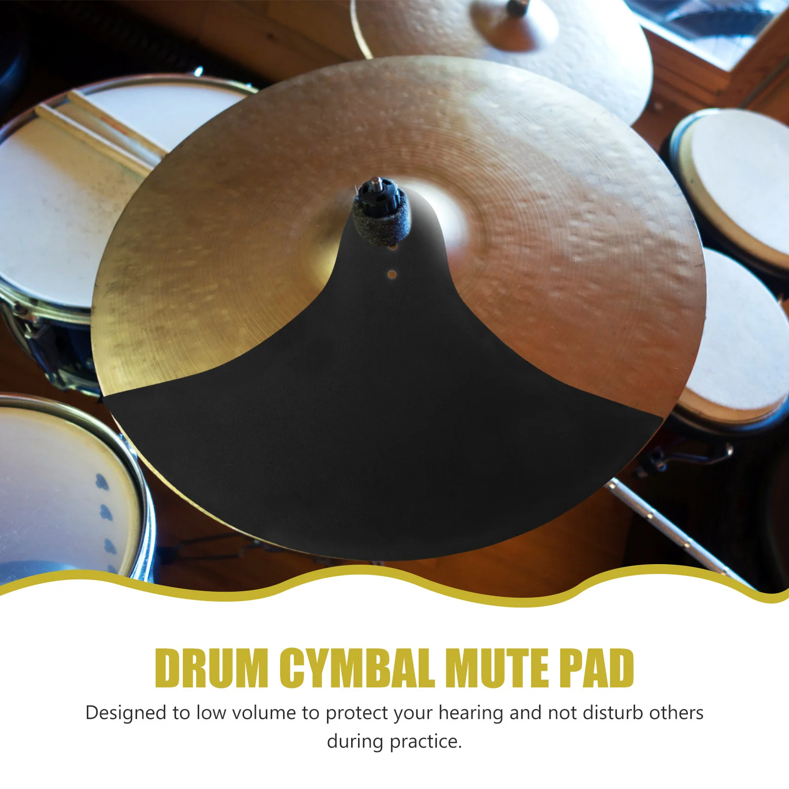 

2pcs Drum Cymbal Mute Pad Reusable Practice Mat For Home Drum Training Instrument Accessory Sound Dampening Percussion Tool