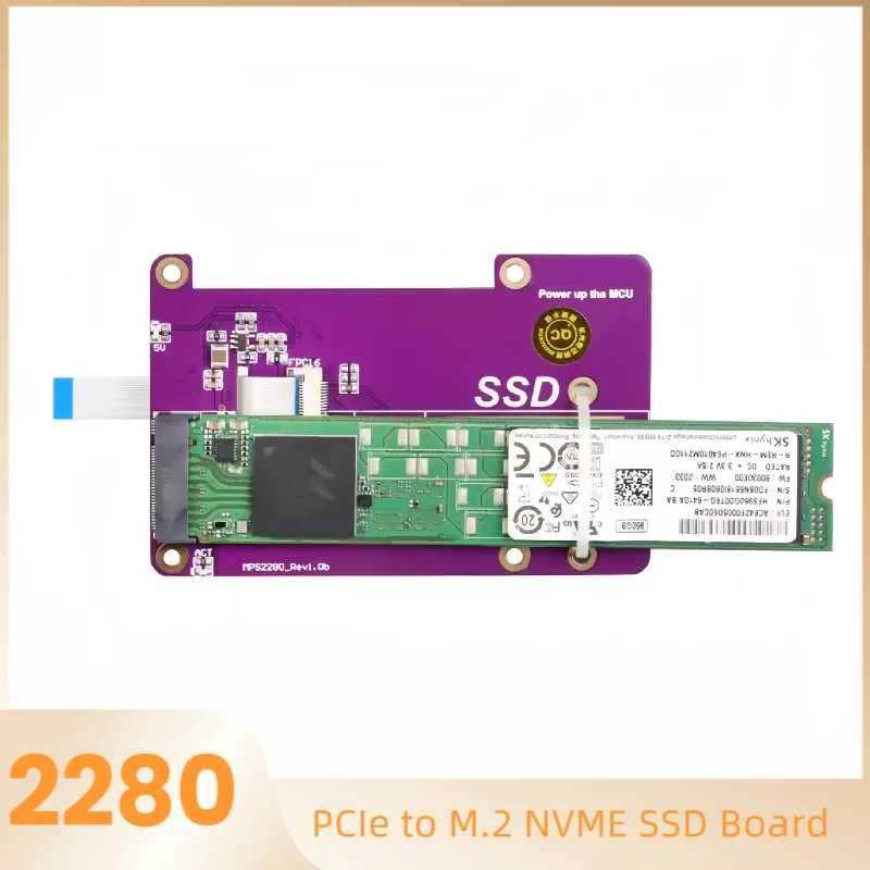 Raspberry Pi 5 PCIe vers M.2 NVMe SSD, support de carte Gen3, taille adaptée 2230 2242 2280, disque SSD M.2