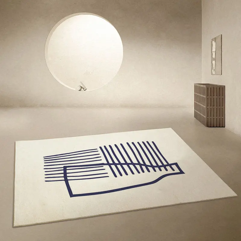 Modern simple Morandi color living room carpet sofa coffee table blanket mat home bedroom bedside floor mat