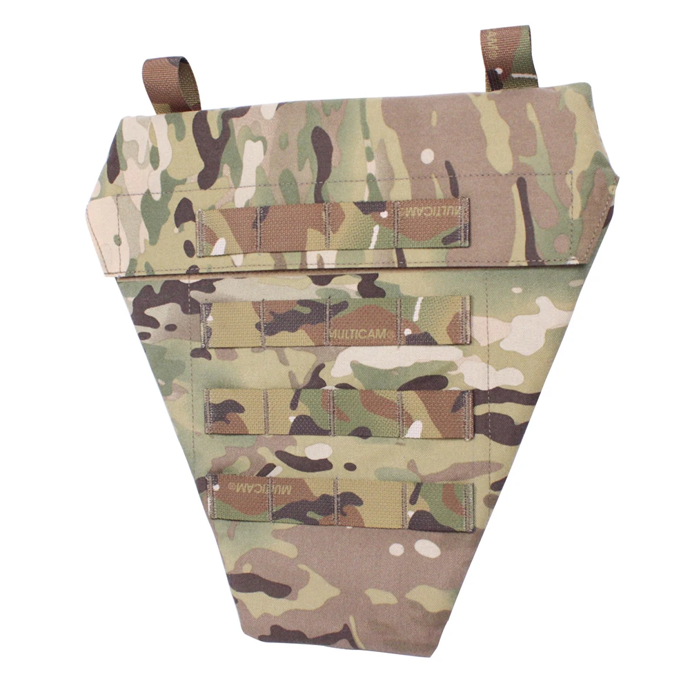 Tactical Vest, Groin Protector, Insert Plate, Ruins Camouflage, Universal Molle Tactical Gear, Nylon Under-Hanging Kangaroo Bag