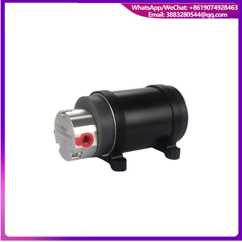 China Manufacturer 2.5L/Min Flow Miniature Oil Sealed Helical Gear Pump Micro Fluid Metered Dose Pump With Brush 30W Dc24V Motor