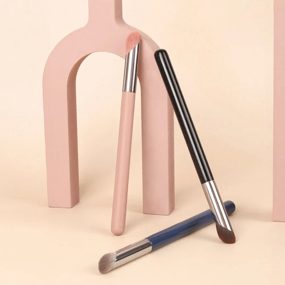 Pinceaux de maquillage anti-cernes en forme de pâte de doigt, pour une Application uniforme, accessoire de maquillage pour les yeux, brosse d'ombre de nez de couleur aléatoire pour femmes, 3 pièces
