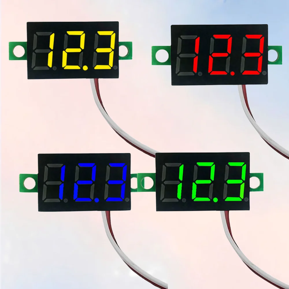 

10pcs Dc Voltage Display LED Screen Meter DC 5V-30V 0.28 Inch DC Voltage Display Accurate Pressure Measurement 2.5V-40V