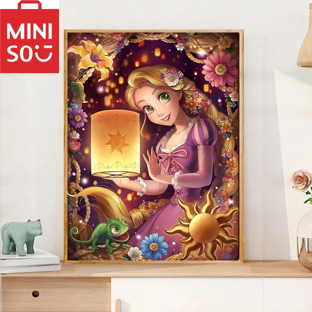 

MINISO картина маслом по номерам наборы Дисней мультфильм принцесса номер рисунок холст DIY картины по номерам домашний декор
