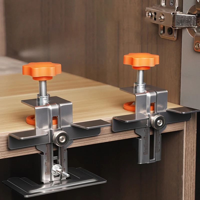 

1Pc Cabinet Door Mounting Jig Cabinets Frame Clamp Household Hidden Door Stainless Steel Mounting Support Woodworking Tool