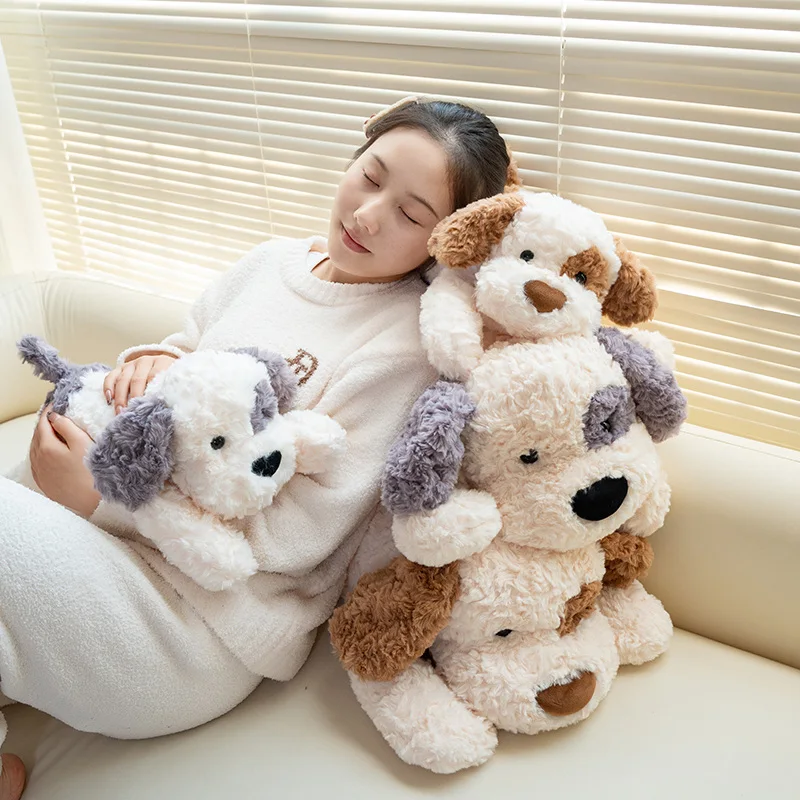 1Pc 50/70CM Kawaii Lying Teddy Dog Plush Toys Stuffed Soft Animal Puppy Pillow Dolls Appease Toy for Birthday Valentine's Gift