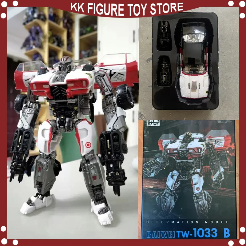 

BAIWEI TW1033B Transformation White Warrior TW-1033B White Version Dropkick KO SS46 OVERSIZE Transformation Action Figure Toy