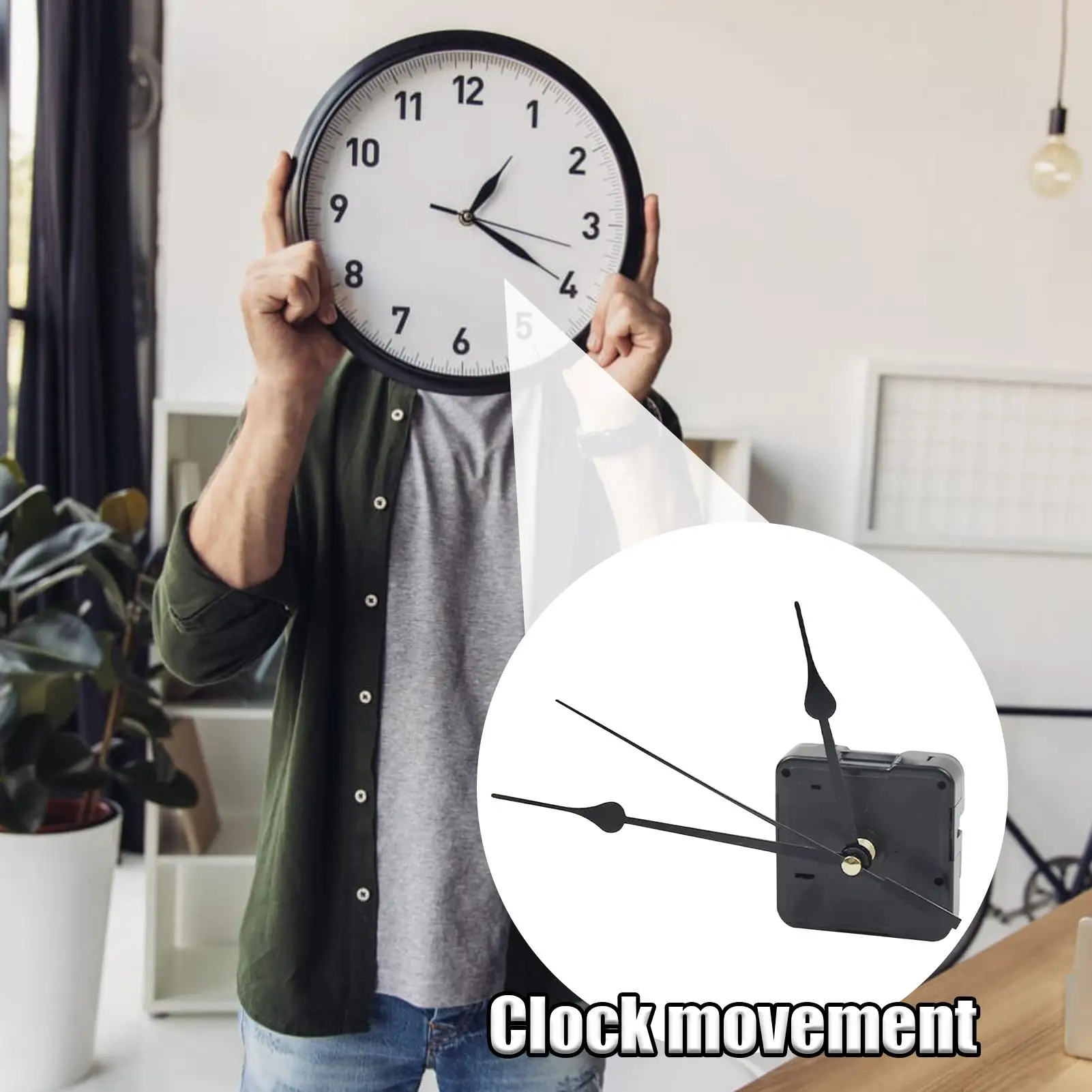 Silent DIY Wall Clock Movement Mechanisms Battery Powered DIY Repair Parts With Hands Replacement For Small Alarm Clock