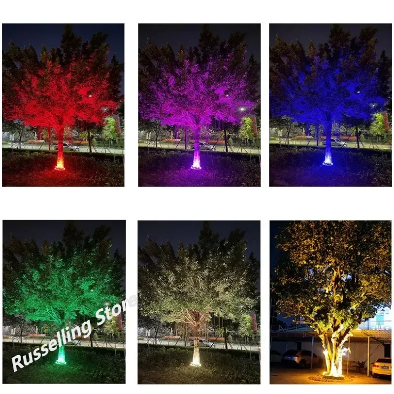 

16 Вт постоянного тока 24 В прочный кольцевой светильник для уличного сада, пейзажа, светодиодный светильник для дерева, IP66, водонепроницаемый вставной прожектор для заземления