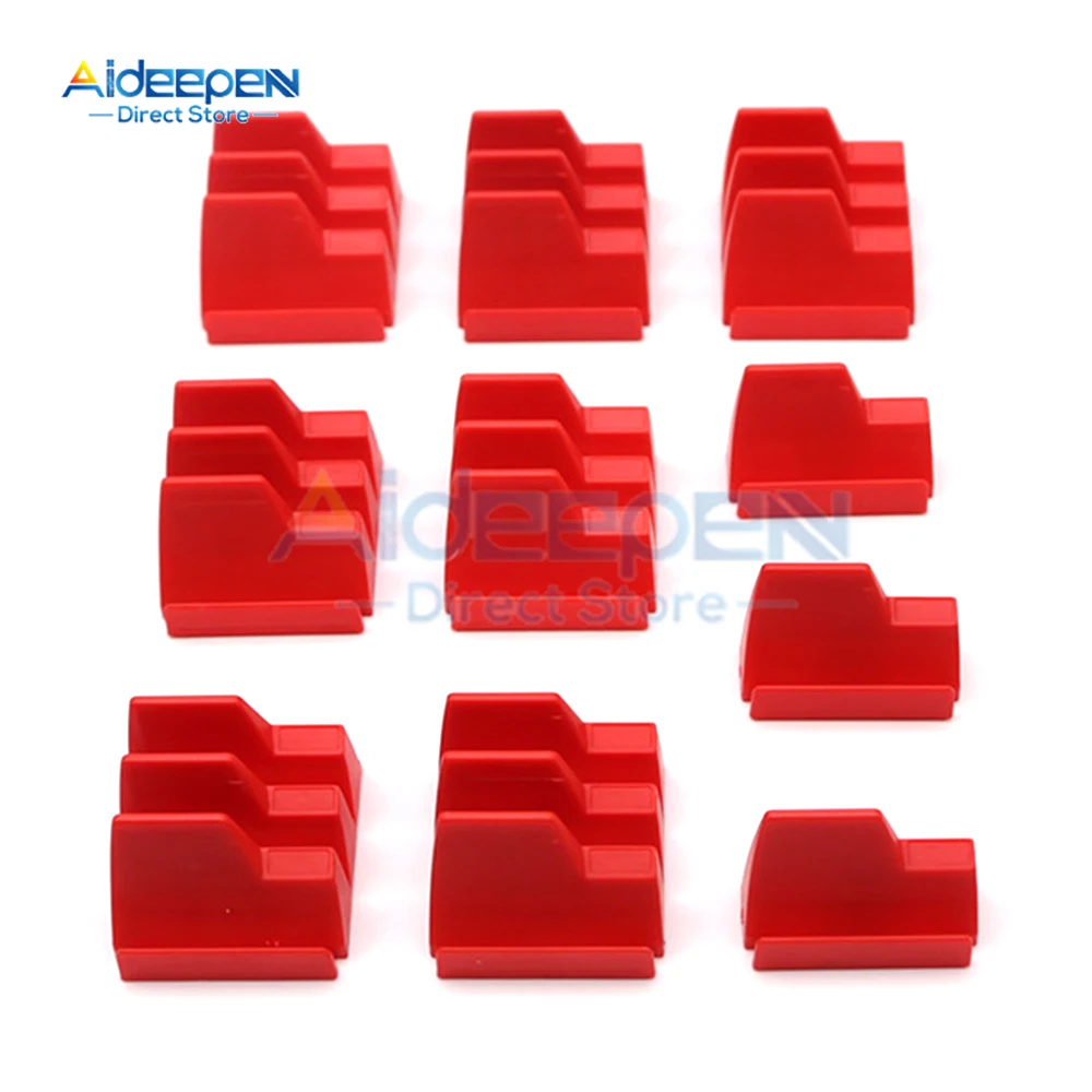10Pc Red Wrench Organizer Plastic Wrench Organizer Tray Sockets Storage Tools Rack Sorter Standard Spanner Holders Wrench Holder