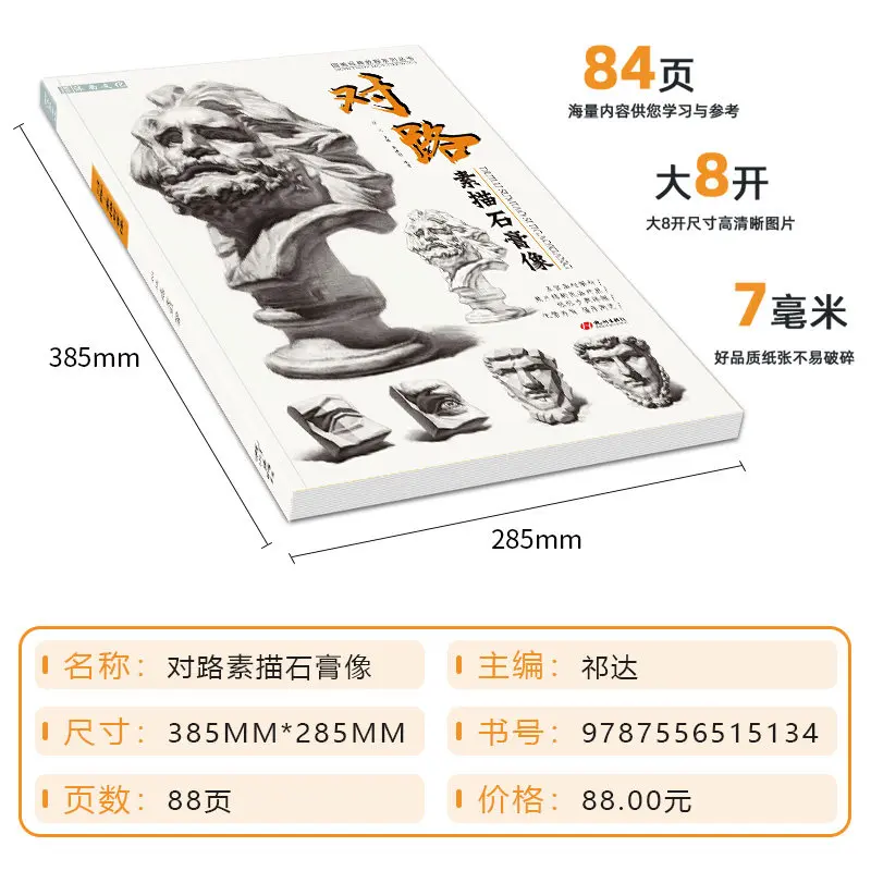 Dui Lu Sketch Gypsum Head 2021 Li Hongying Portrait Five senses Skull Drawing Copy Album For College Entrance Exam Beginners Art