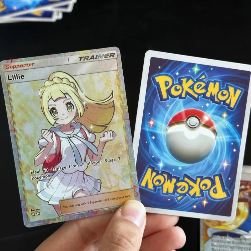 Diy Pokemon PTcg Pocket Cards Immersive Trainer Lusamine Lillie Lisia May Copycat B1 Mega Rising App Game Card
