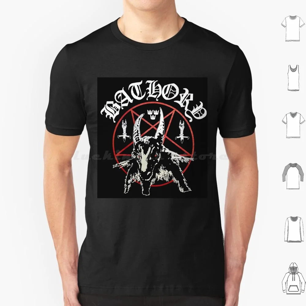 

Bathory Logo T Shirt Cotton Men Women DIY Print Bathory Metal Black Metal Band Heavy Metal Extreme Metal Bathory Goat Bathory