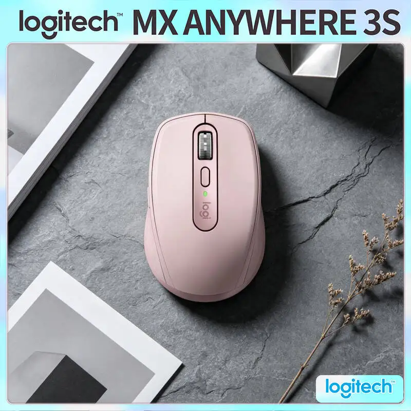 Compact MX Anywhere 3S - 8K DPI, MagSpeed Wheel, Anti-Slip Grip, Great for Weekend Work & Short Office Trip