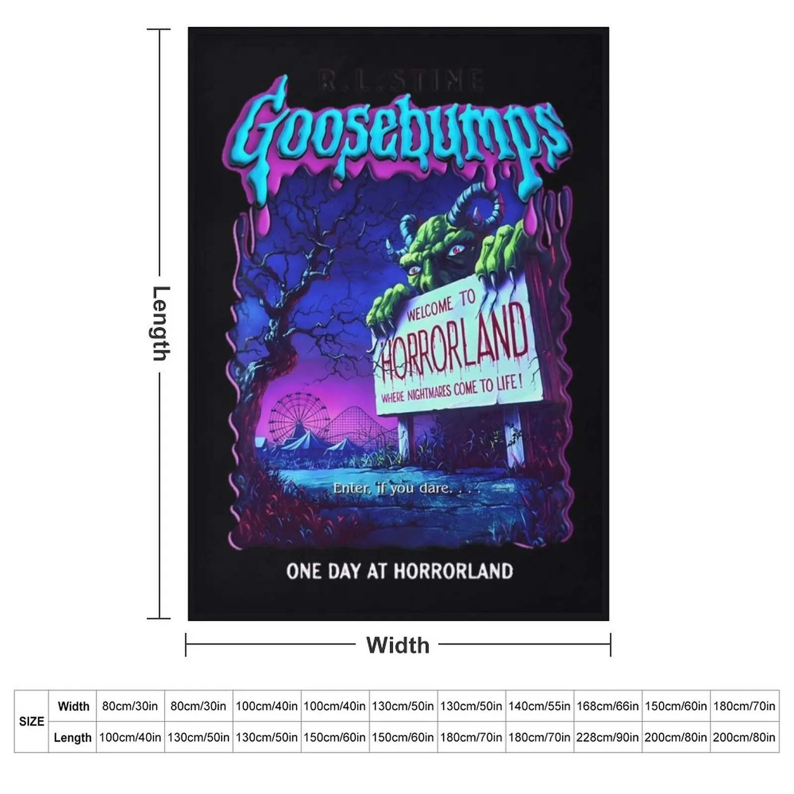 Goosebumps One Day At HorrorLand \t Throw Blanket Retros Large Furrys Nap decorative Decorative Throw Blankets