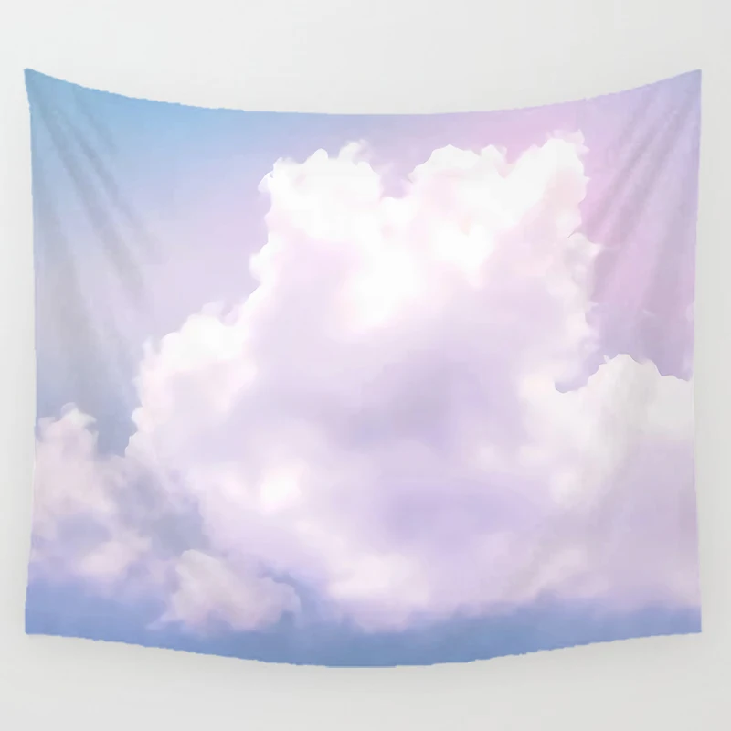 Sunset blue sky white cloud printed pattern decorative tapestry home bedroom room dormitory