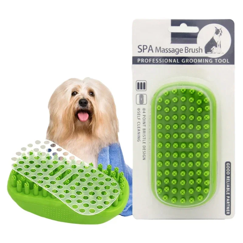 Dog Grooming Bath Brush Silicone Soft Dog Massage Brush Cat Cat Hair Removal Comb Pet Scrubbing Supplies Pet Accessories