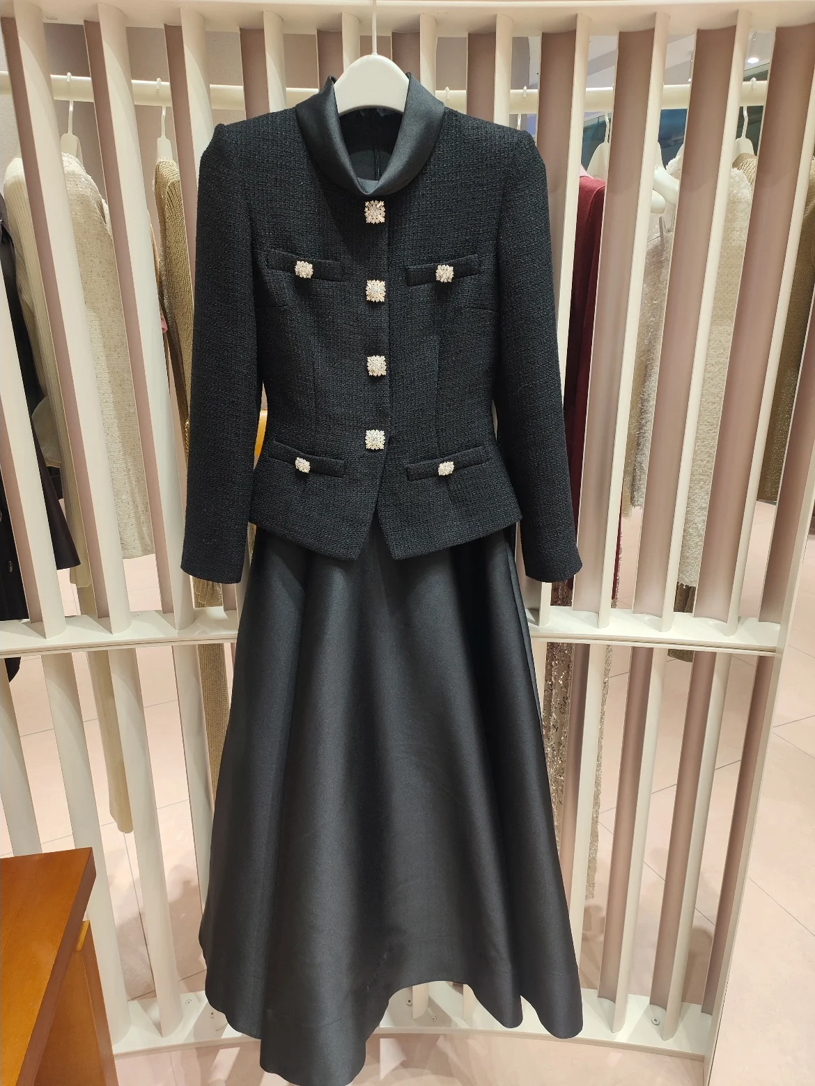 

Early Spring HEIDD SP2026 Luxury Flannel Stand Collar Fake Two-Piece Dr Evening Gown Ele Ladylike Polyester Fiber