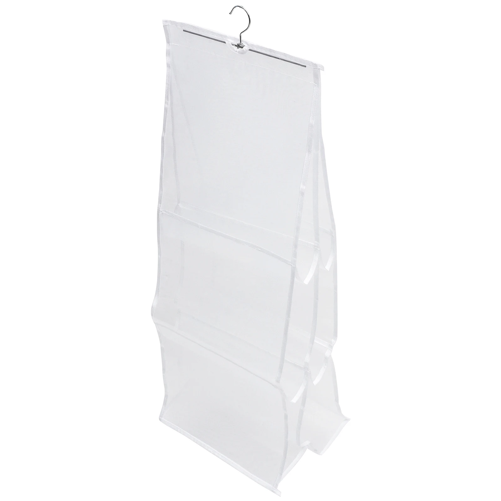 

White 3 6 Grids Hanging Storage Bag Closet ganizer ganizer Large Capacity Nylon Wardrobe Purse Shoe Bags