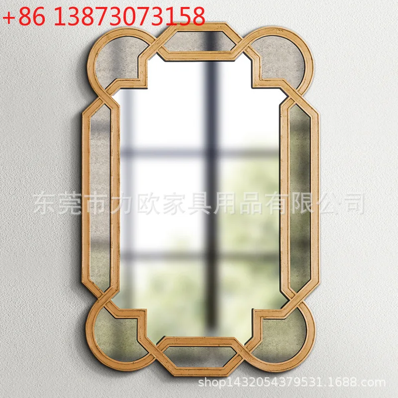 

Европейские и американские неоклассические настенные зеркала, настенные зеркала для входа в фоне, зеркала для ванной комнаты,