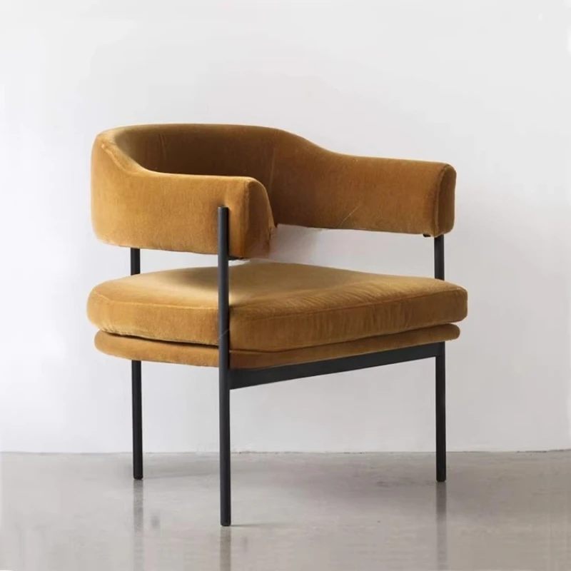 

Simple living room single sofa chair Modern fabric dining chair Fashion light luxury coffee shop Club leisure single chair