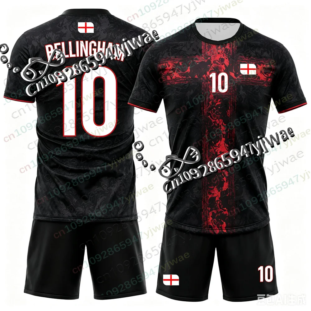Ensemble Maillot de Foot Édition Fan Bellingham 2026 – Tenue d'Entraînement Respirante à Séchage Rapide – T-shirt et Short d'Été pour Homme