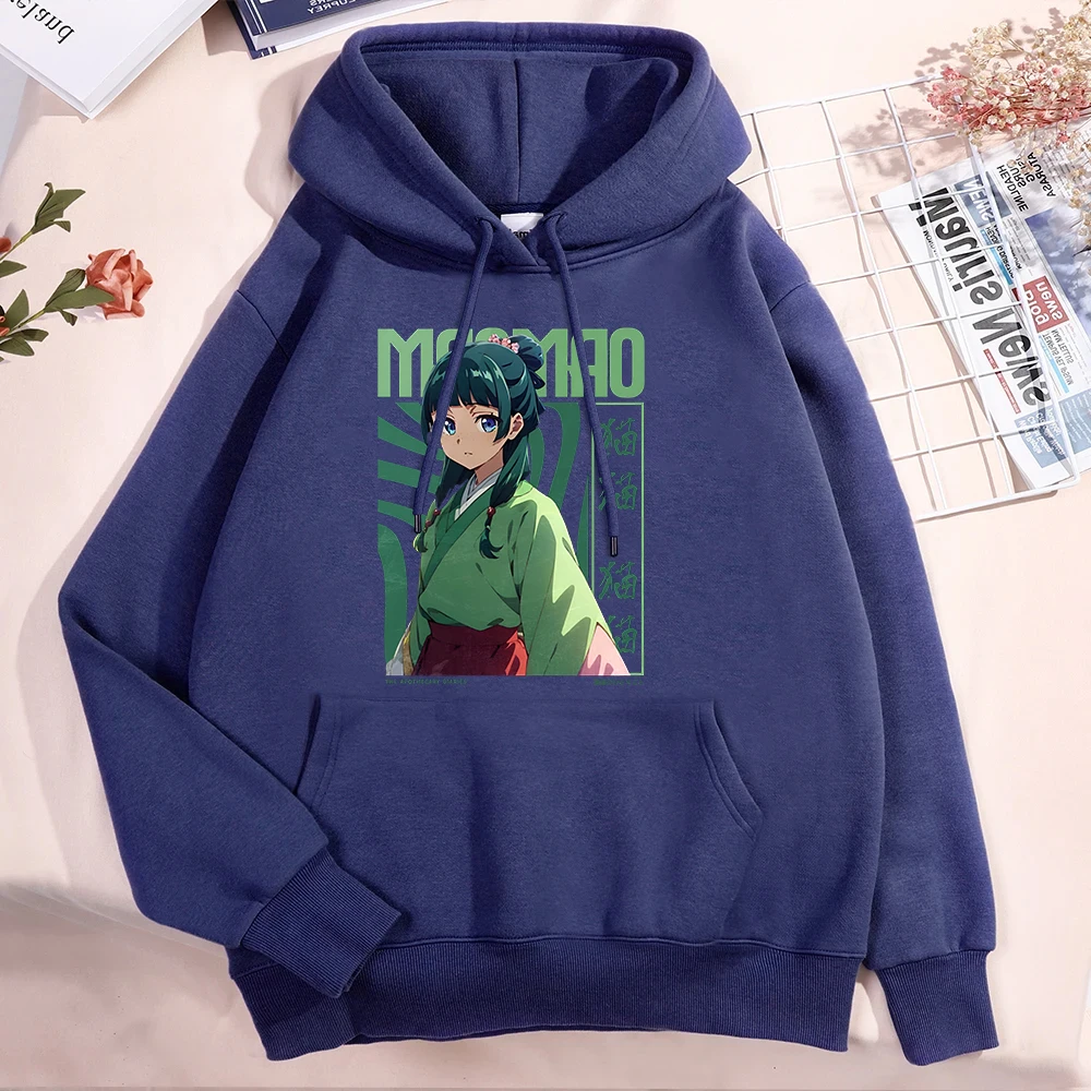 جديد أنيمي يوميات الصيدلي Maomao الطباعة هوديس موضة النساء الرجال الخريف الشتاء البلوز السيدات الشارع الشهير البلوز