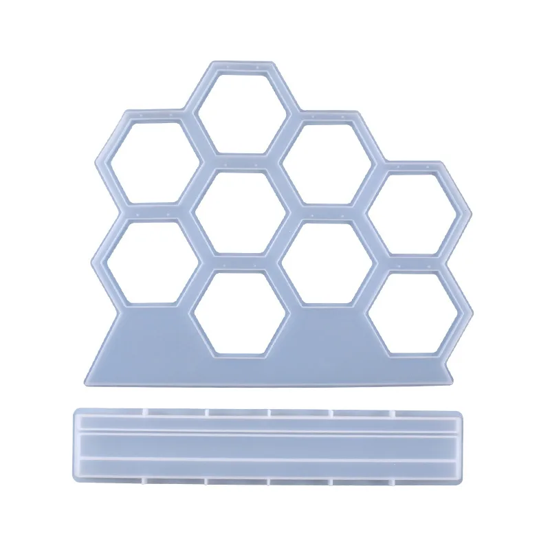 

Hexagonal hollow silicone molds made of epoxy resin can be used for demolding earring accessories and pendants