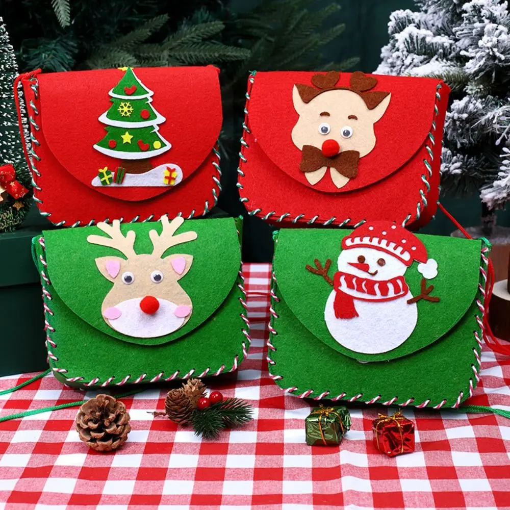 Cute Christmas DIY Material Bags Hands-on Creative Snowman Tree Backpack Set Parent-child Interaction Xmas Supplies