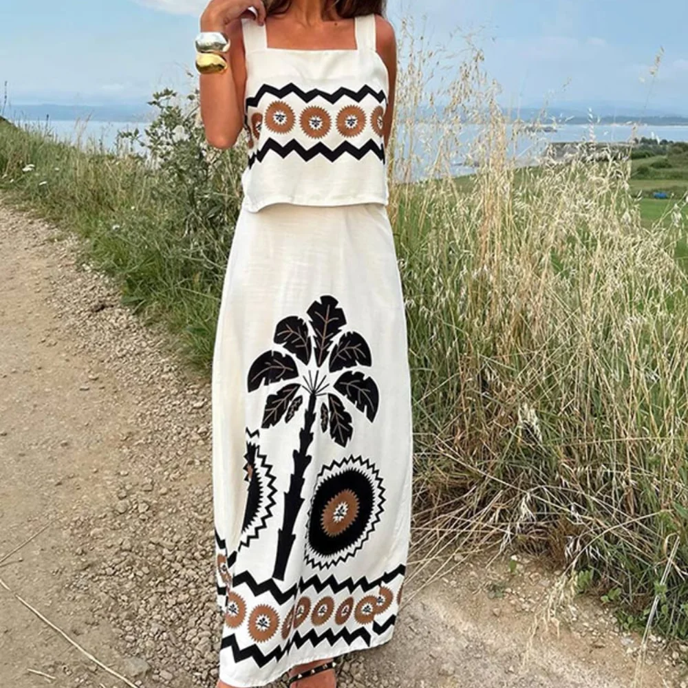 Women's Two-piece Sexy Backless Bodice MIDI Summer Streetwear