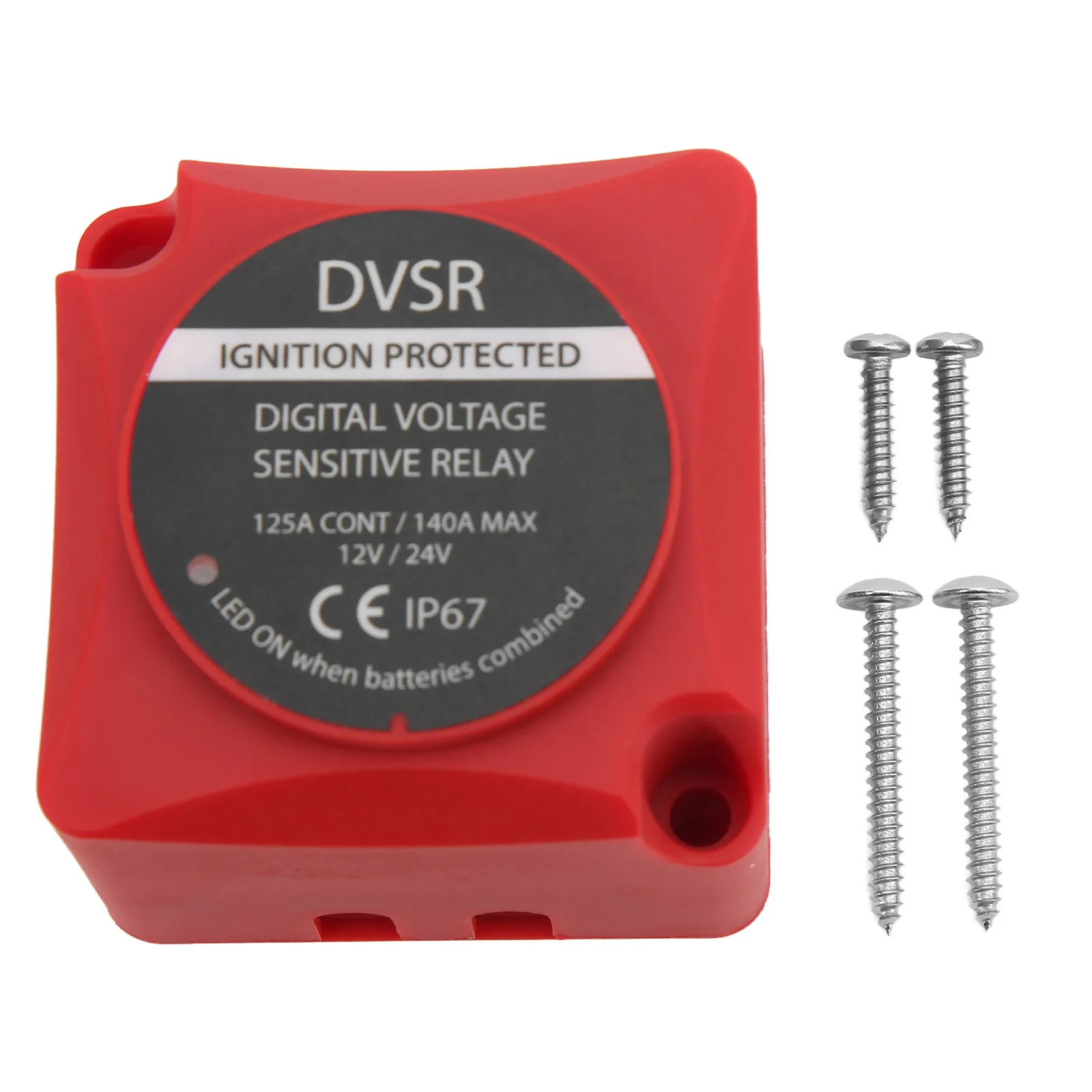 مرحل حساس للجهد VSR عازل البطارية تيار مستمر 12 فولت/24 فولت 140 أمبير مع منفذ مؤشر LED لسيارات ATV UTV RVs