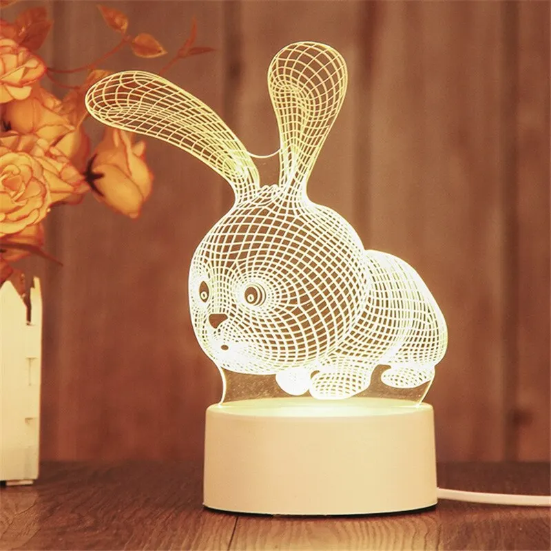 3d Lampe Acryl USB führte Nachtlichter Leucht reklame Lampe Weihnachten Weihnachts dekorationen für Zuhause Schlafzimmer Geburtstag Dekor Hochzeits geschenke