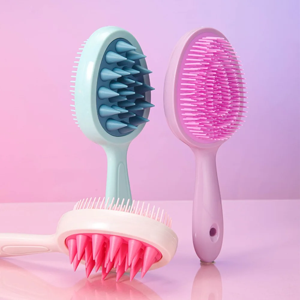 

Double-Side Silicone Shampoo Brush Scalp Massage Brush Head Washing Comb Hair Massager Bath Brush Body Scrubber Hair Accessories