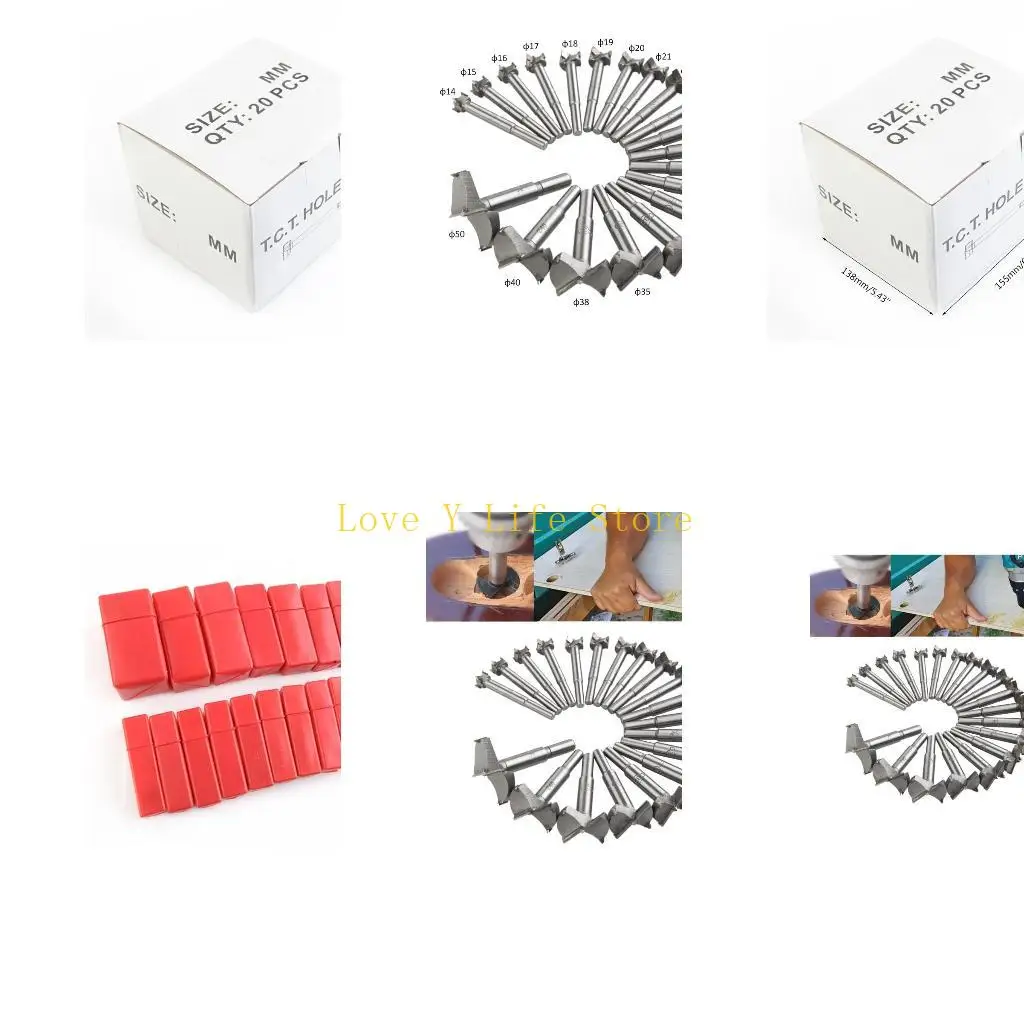 

L74C 20pcs/Set 14-50 мм Forstner Drill Bits