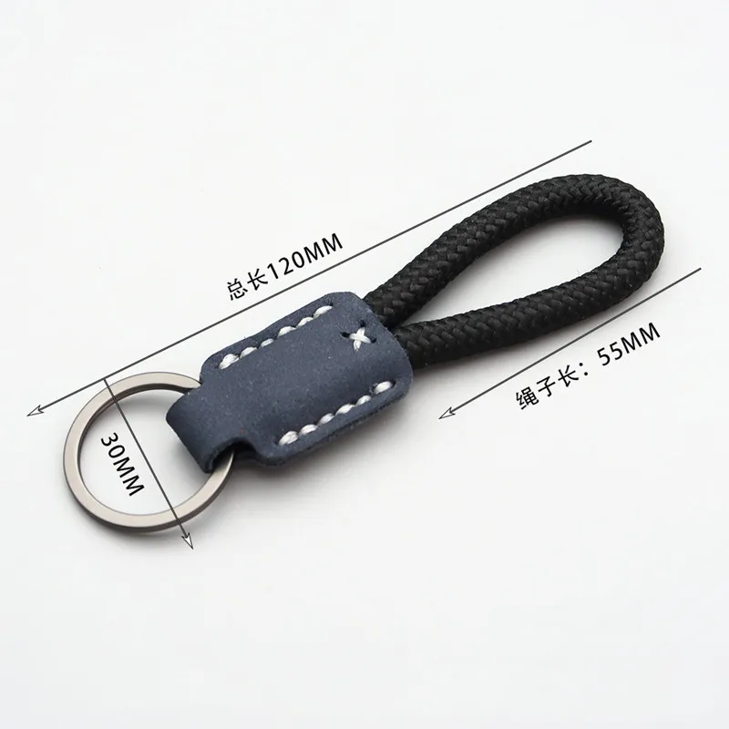 New Classic Vintage Cow Leather Keychain Men Personality Fashion Leather Car Key Ring image 2