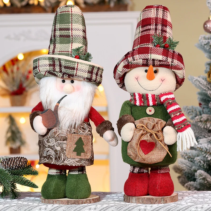 

Standing Santa Claus Doll Christmas Figurine Statue Children Xmas Gift Celebration Home Decor Wedding Party Supplies